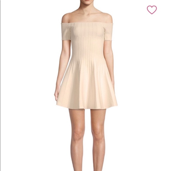 Ronny Kobo Karin dress Ivory off shoulder large - Picture 1 of 8